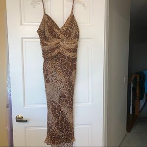 Sheila Yen animal print silk dress